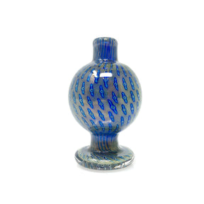 AFM Bubble Dichro Glass Carb Cap with Multicolor Accents, Front View on White Background