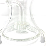 Close-up of AFM Glass Showerhead Perc in 14" Freezable Coil Bong, Borosilicate Glass