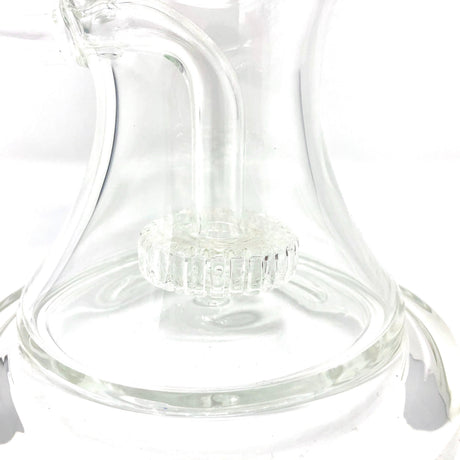 Close-up of AFM Glass Showerhead Perc in 14" Freezable Coil Bong, Borosilicate Glass