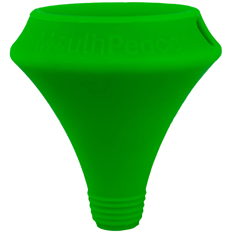 MAV Glass - Moose Labs Mouthpiece in Green - Angled View for Pipes