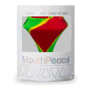MAV Glass Moose Labs Mouthpiece in Rasta Colors - Front View in Packaging