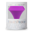 MAV Glass Moose Labs Mouthpiece in purple, front view on white background, hygienic pipe accessory