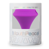 MAV Glass Moose Labs Mouthpiece in purple, front view on white background, hygienic pipe accessory