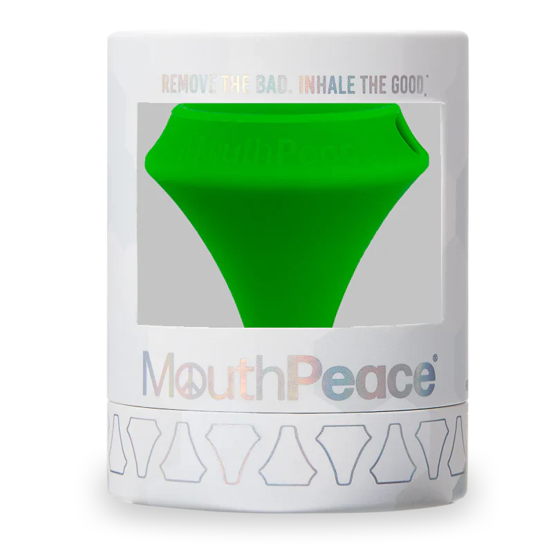 MAV Glass Moose Labs Mouthpiece in Green, Front View on White Background