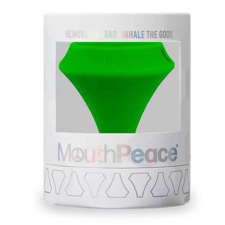 MAV Glass Moose Labs Mouthpiece in Green, Front View on White Background