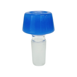 MAV Glass 7 Hole Pro Bowl 14mm in blue, front view on white background, durable borosilicate