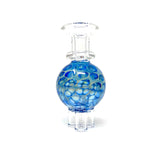 AFM Triple Air Flow Honeycomb Carb Cap with blue accents, front view on white background