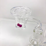 AFM Disc Spinner Carb Cap made of Borosilicate glass, angled view showing spinning function