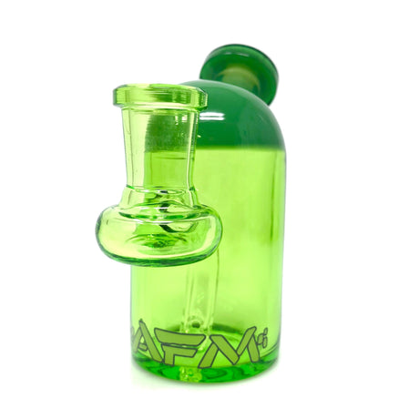 AFM 4" Bullet Mini Dab Rig in Green with 14mm Female Joint and Banger, Side View