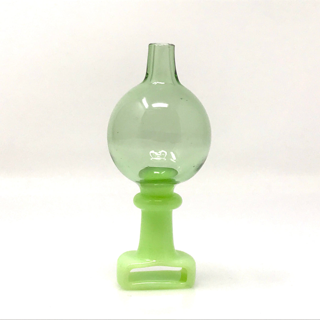 AFM Double Color Bubble Airflow Carb Cap in green, front view on white background