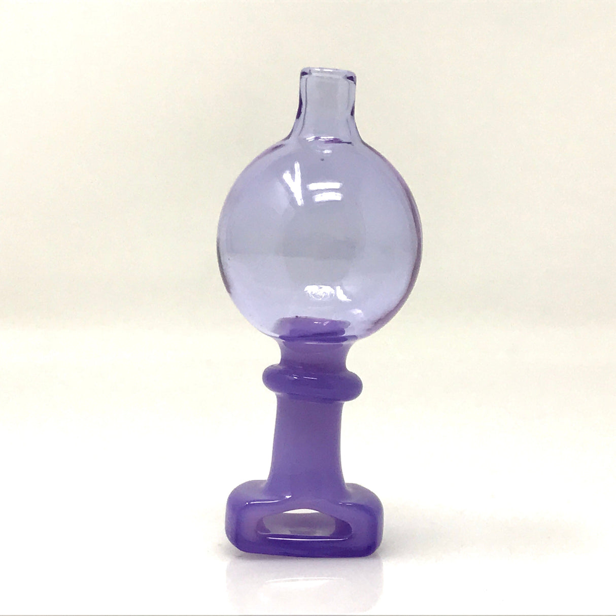 AFM Double Color Purple Bubble Airflow Carb Cap for Dab Rigs - Front View