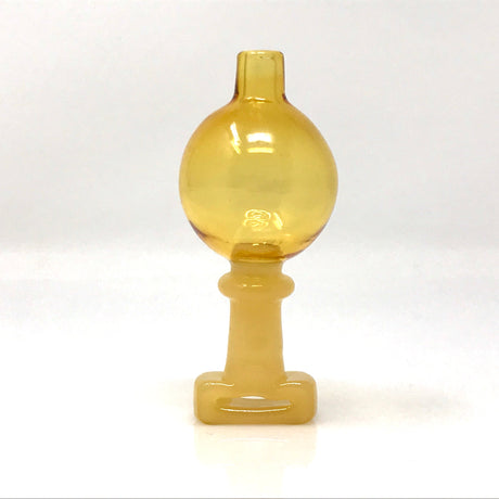 AFM Double Color Bubble Airflow Carb Cap in Amber, Front View on White Background