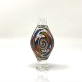 AFM Airflow Reversal Carb Cap with Swirling Colored Glass Design - Front View