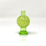 AFM Full Color Honeycomb Airflow Cap in green, front view on white background, for dab rig customization