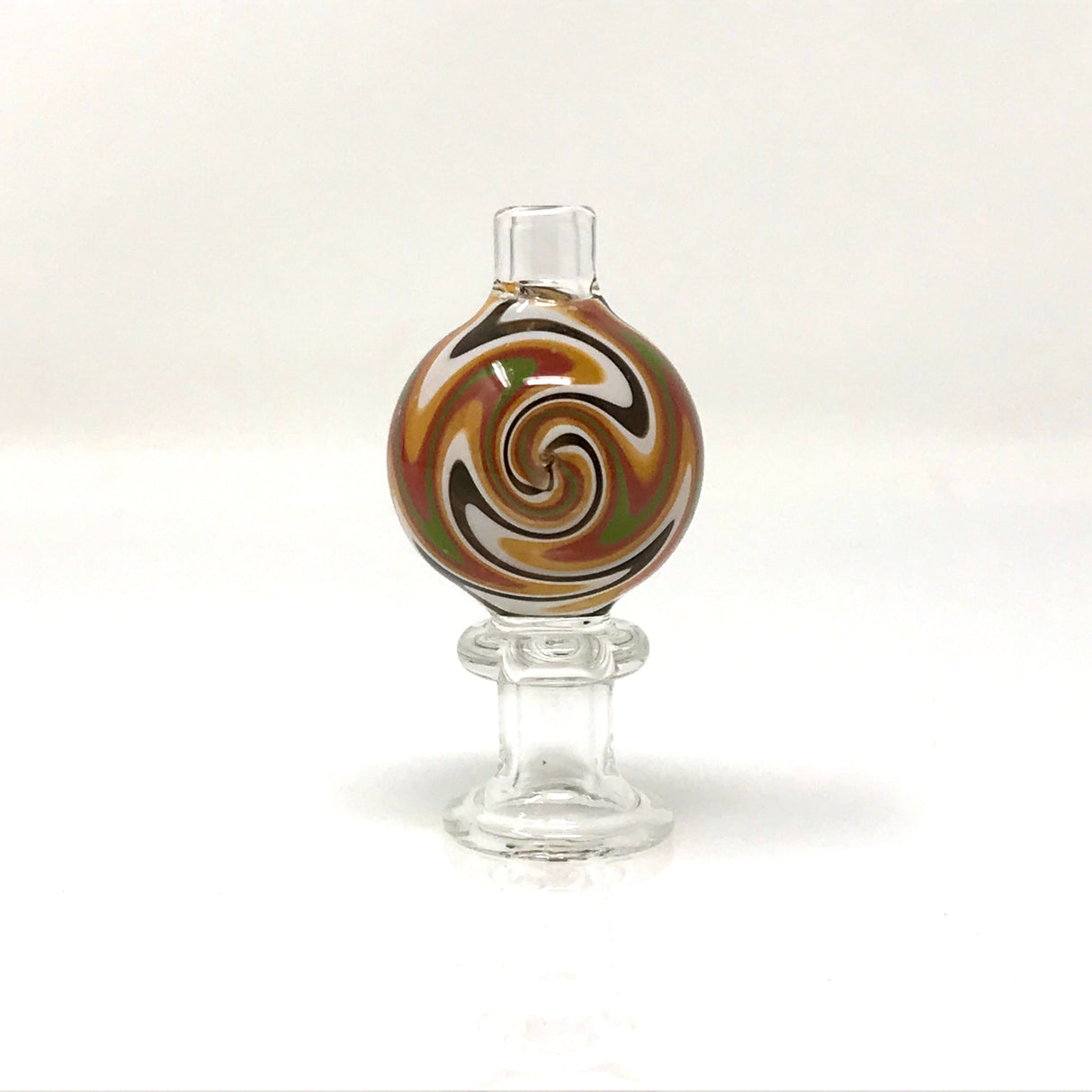 AFM Clear Airflow Reversal Carb Cap with Swirl Design - Front View