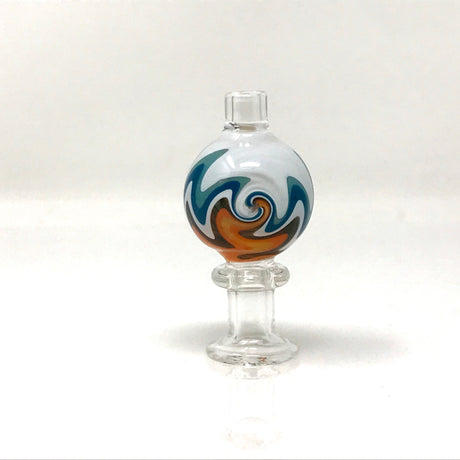 AFM Clear Airflow Reversal Carb Cap with Colorful Swirl Design - Front View