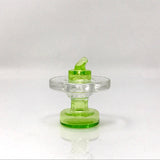 AFM Knob Air Flow Directional Carb Cap in vibrant green, front view on seamless white background