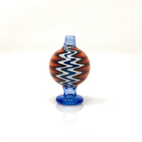 AFM Color Reversal Bubble Carb Cap with Zigzag Pattern - Front View on White Background