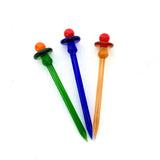 AFM Colored Glass Dabber and Carb Cap Combo, 2in1 Tool in Green, Blue, and Amber