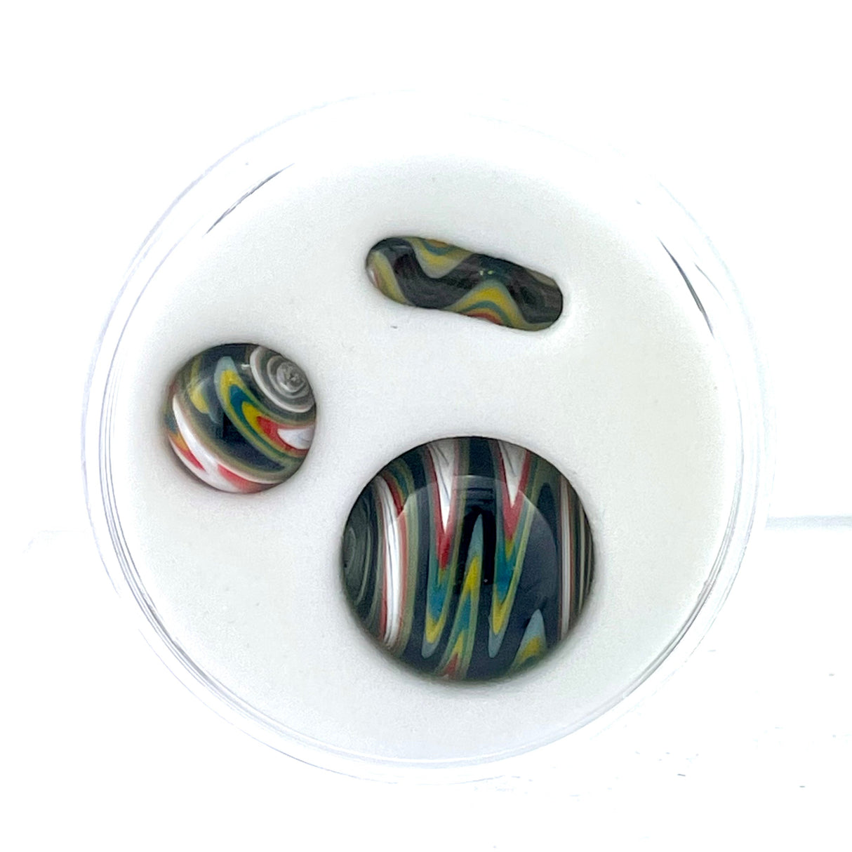 AFM Mini Terp Slurper Set with Reversal Marble Pill in 20mm, Colorful Glass Design