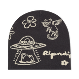 Blonded Skull Beanie (Charcoal)