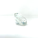 AFM Diamond Spinner Cap in Borosilicate, Crystal-Clear, Side View on White Background