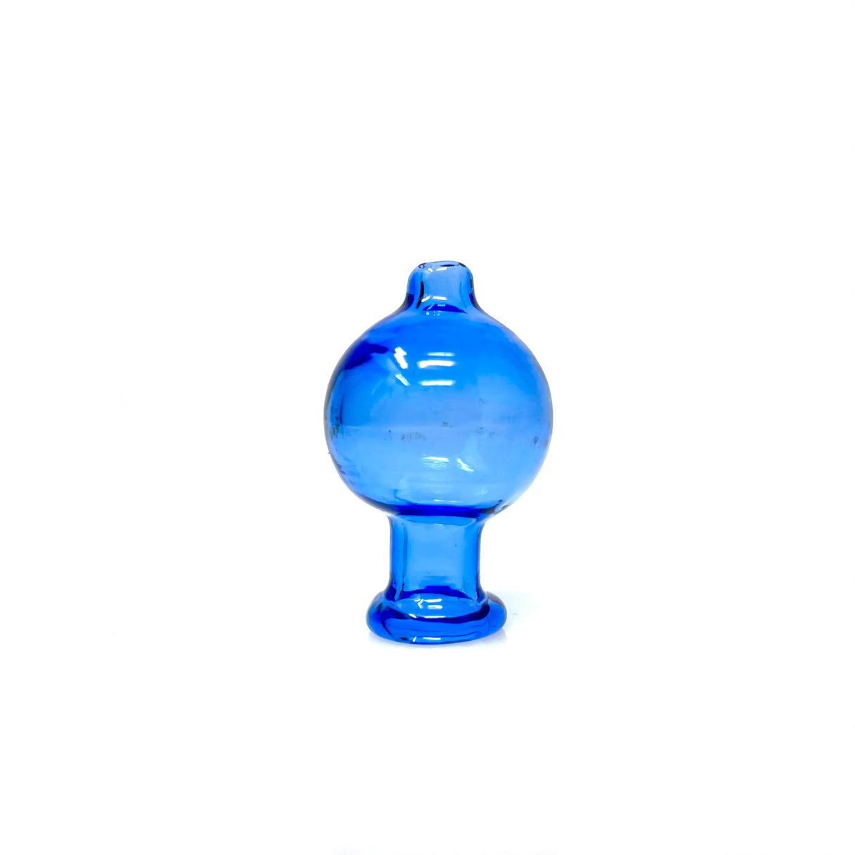 AFM 20mm Mini Full Color Carb Cap in Blue, Borosilicate Glass, Front View on White Background