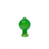 AFM 20mm Mini Full Color Carb Cap in Green, Borosilicate Glass, Front View on White Background