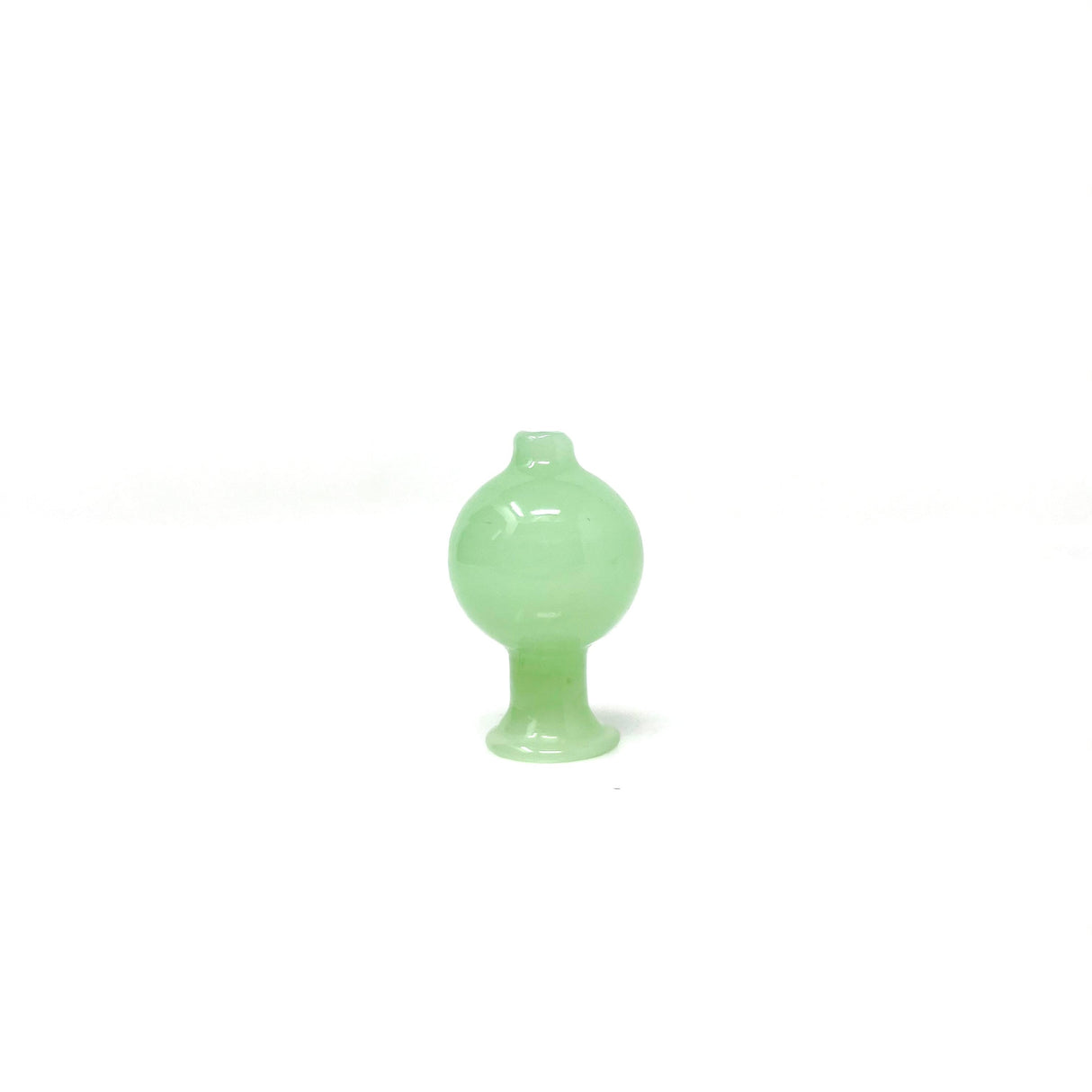 AFM 20mm Mini Full Color Carb Cap in Green Borosilicate Glass - Front View