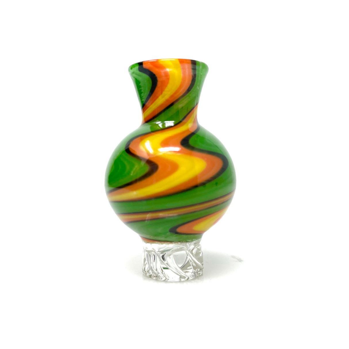 AFM Turbo Groovy Reversal Glass Spinner Carb Cap with Colorful Swirl Design