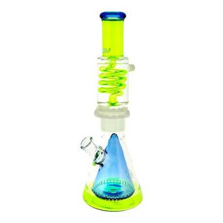 MAV Glass OS90 Slitted Pyramid Beaker with Freezable Coil System and Colored Accents