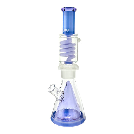 MAV Glass OS90 Purple Slitted Pyramid Beaker with Freezable Coil System, Front View