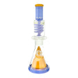 MAV Glass OS90 Beaker with Slitted Pyramid and Purple Freezable Coil - Front View