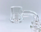 AFM Quartz Glass Banger Insert for Dab Rigs, Clear Side View on Seamless White Background