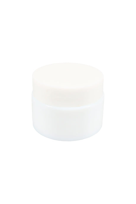 White Glass Wax Jar – Screw-Top Lid