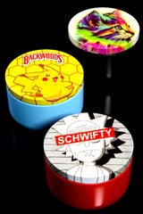 Metal Stash Jar – Design Lid – Screw-Top - Assorted Colors