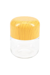 Glass Stash Jar – Wood-Grain Tamper Cap