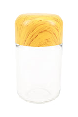Glass Stash Jar – Wood-Grain Tamper Cap