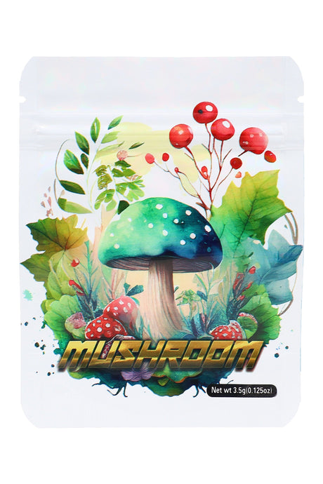 Mylar ⅛ oz Bags – Mushroom Designs – 50 Pack – Choose Style