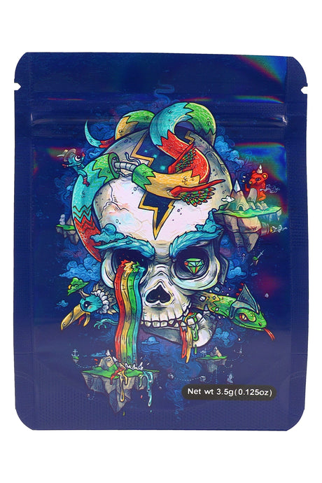 Mylar ⅛ oz Bags – Skull Designs – 50 Pack – Choose Style