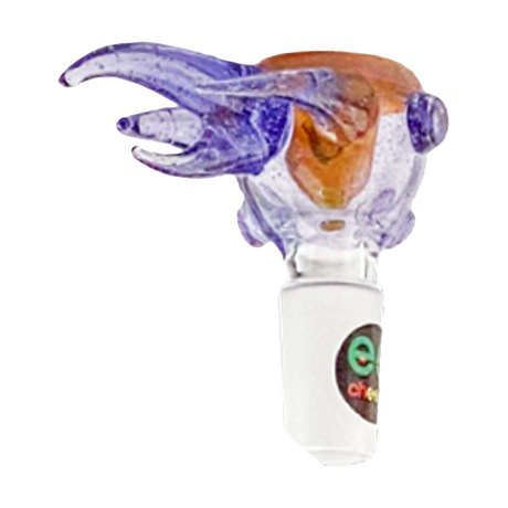 Cheech Glass Super Galactic Bong Bowl in Purple with Glass-on-Glass Joint - Front View