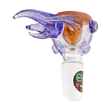 Cheech Glass Super Galactic Bong Bowl in Purple with Glass-on-Glass Joint - Front View
