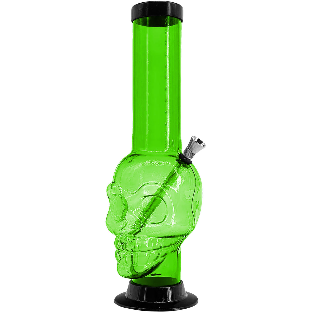 JM Enterprises 12-15" Acrylic Skull Chamber Bong - Multiple Colors