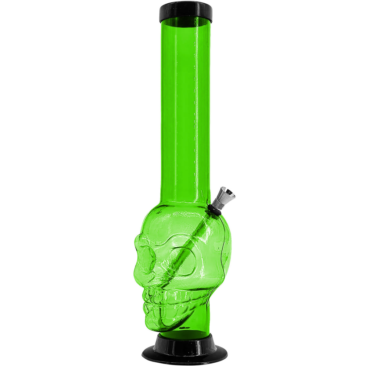 JM Enterprises 12-15" Acrylic Skull Chamber Bong - Multiple Colors