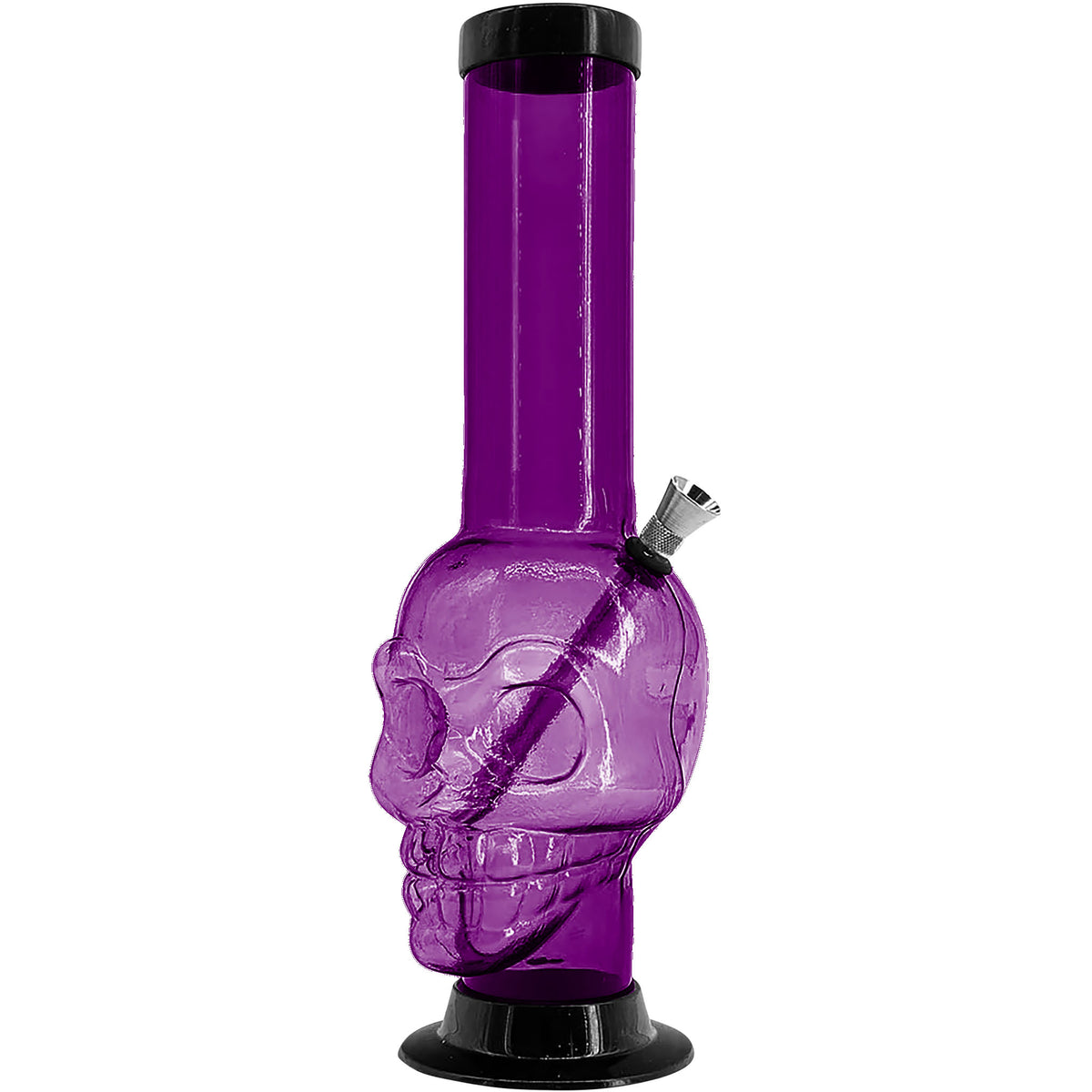 JM Enterprises 12-15" Acrylic Skull Chamber Bong - Multiple Colors