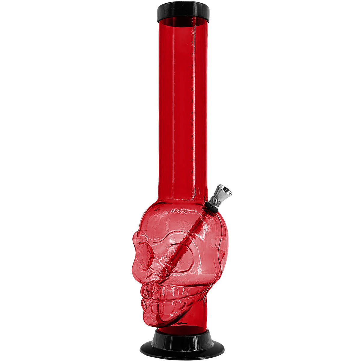 JM Enterprises 12-15" Acrylic Skull Chamber Bong - Multiple Colors
