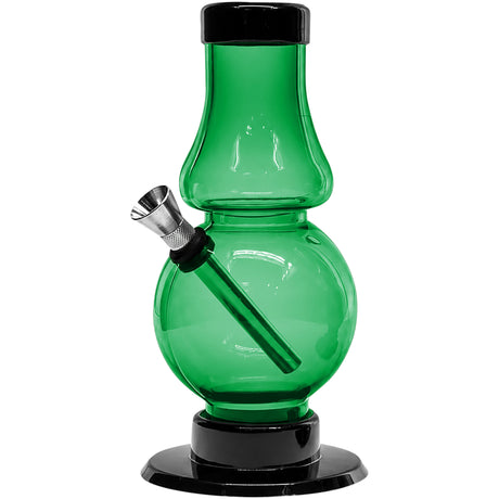 JM Enterprises 6-9" Acrylic Straight Tube Bubble Flare Bong - Multiple Colors