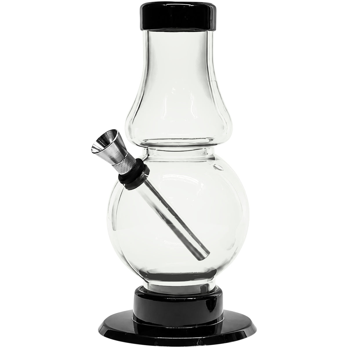 JM Enterprises 6-9" Acrylic Straight Tube Bubble Flare Bong - Multiple Colors