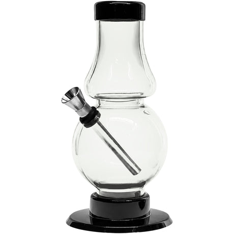 JM Enterprises 6-9" Acrylic Straight Tube Bubble Flare Bong - Multiple Colors