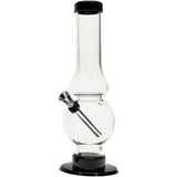 JM Enterprises 6-9" Acrylic Straight Tube Bubble Flare Bong - Multiple Colors